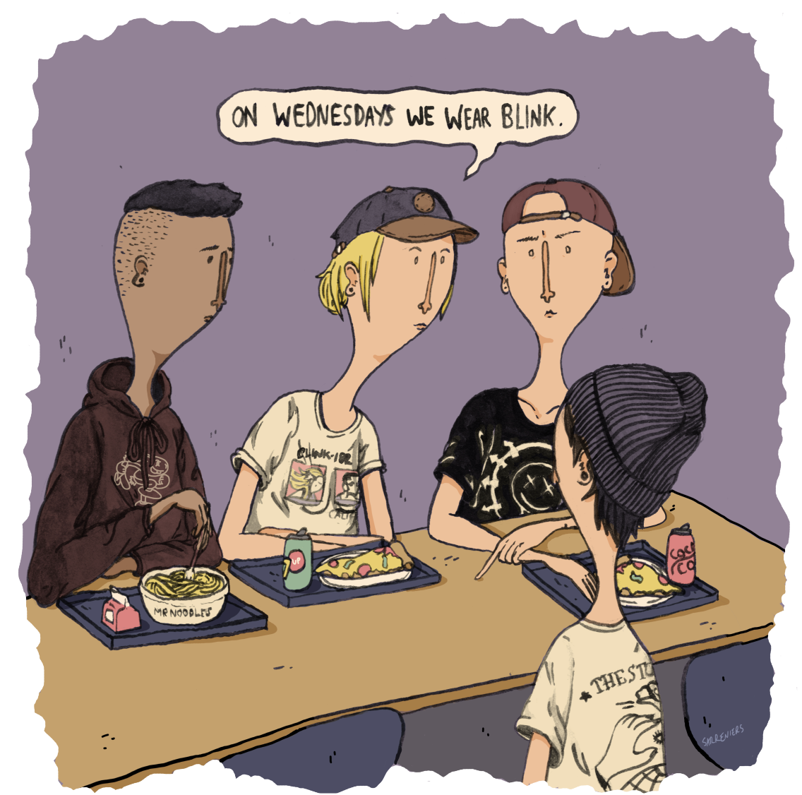 “mean Girls X Pop Punk ” - Wednesdays We Wear Blink (1280x1280), Png Download