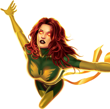Jean Grey A Fênix - Wall Mural: Marvel Heroes: Phoenix Flying, Flaming, (360x502), Png Download