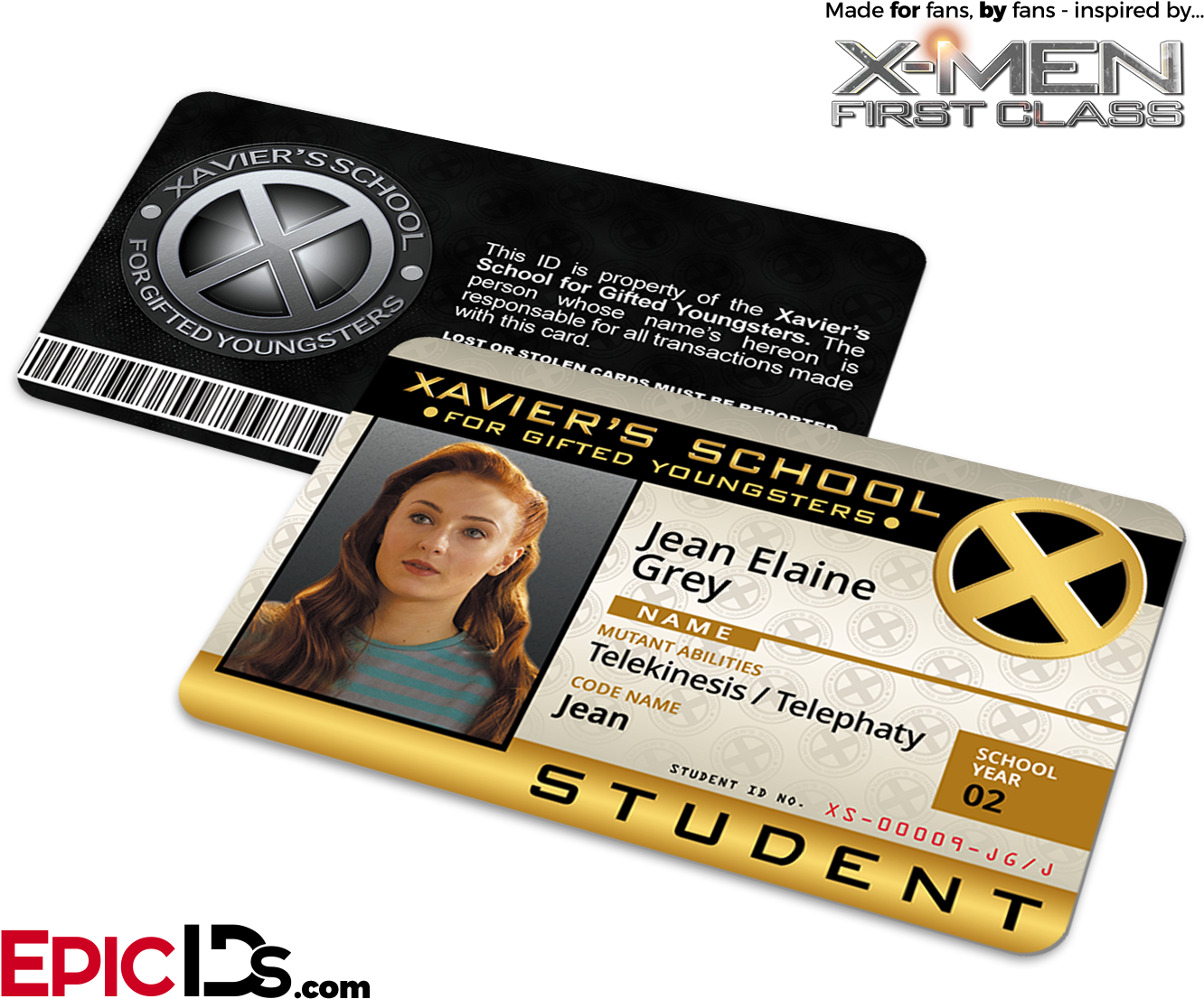 Xavier Institute For Gifted Youngsters 'x-men' Student - Xavier School For Gifted Youngsters Student Id (1417x1181), Png Download