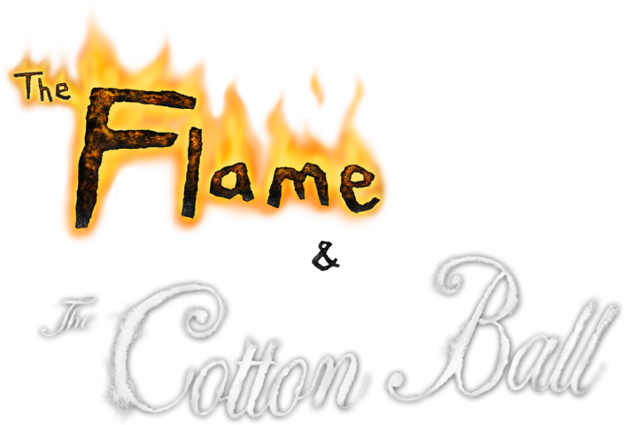 The Flame And The Cotton Ball Title Art - Calligraphy (800x594), Png Download