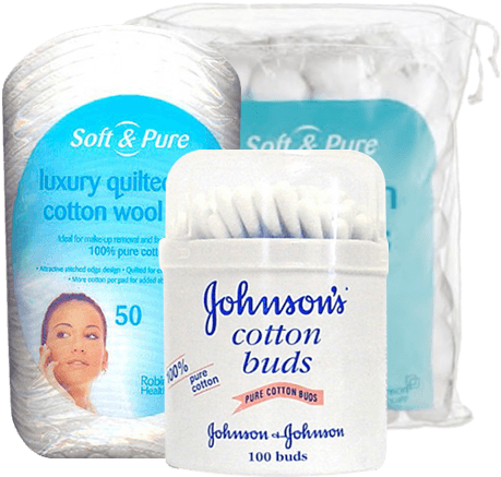 Cotton Wool - Johnson And Johnson Baby Care Cotton Buds 100 Buds (500x500), Png Download