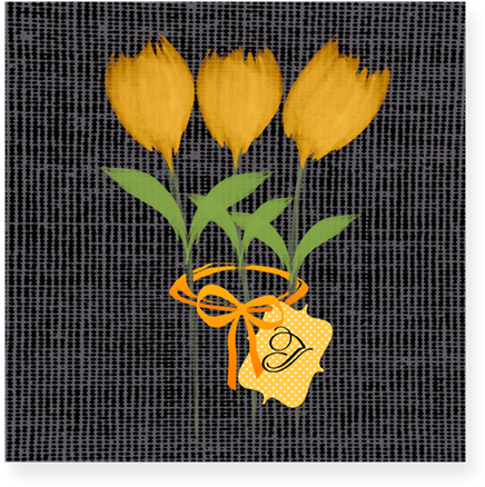 Custom Spring Yellow Watercolor Tulips Bouquet Sticker, - Tulip (460x460), Png Download