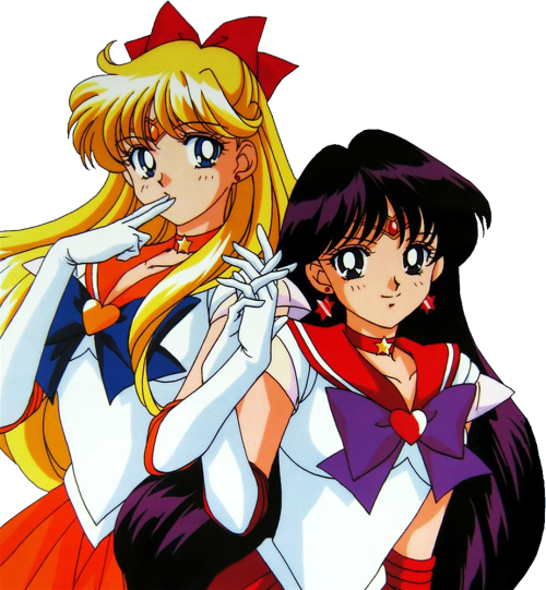 Sailor Venus & Sailor Mars - Sailor Venus And Mars (500x541), Png Download
