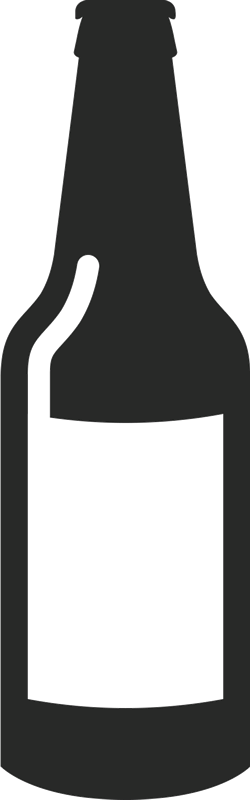 Blank Beer Bottle Rubber Stamp - Blank Beer Bottle Outline (250x800), Png Download