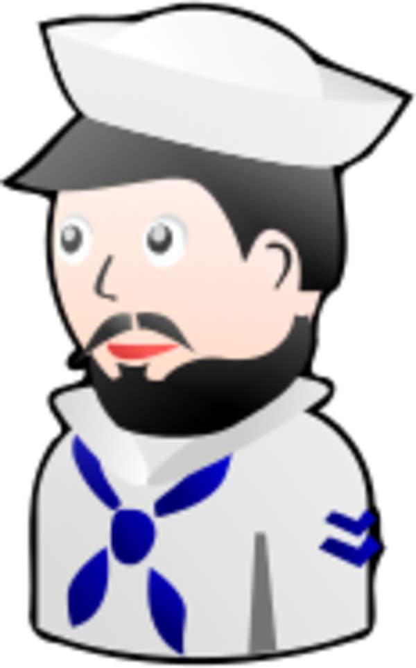 Sailor Clipart Face (600x962), Png Download