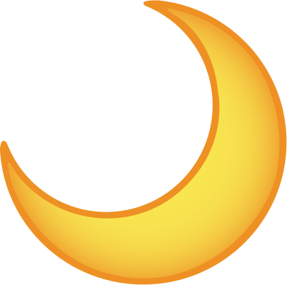 Crescent Moon - Emoji (410x407), Png Download