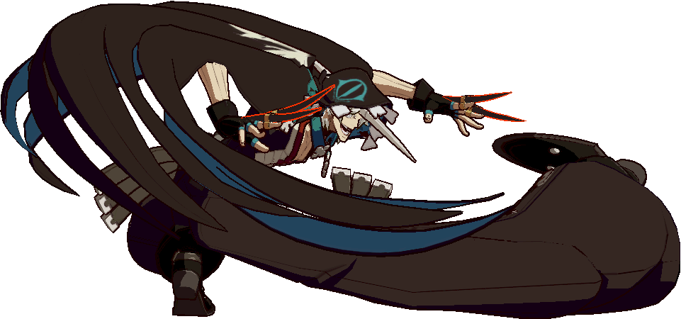 Ggxrd-r Raven 2d - Cartoon (961x450), Png Download