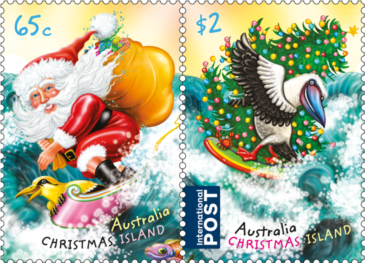 Set Of Stamps - Christmas Day (970x545), Png Download
