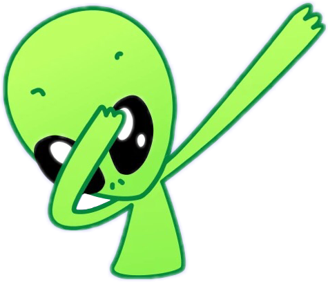 Praise Comic Sans Praise Comic Sans Praise Comic Sans - Alien Dabbing Transparent Backgroun (475x408), Png Download