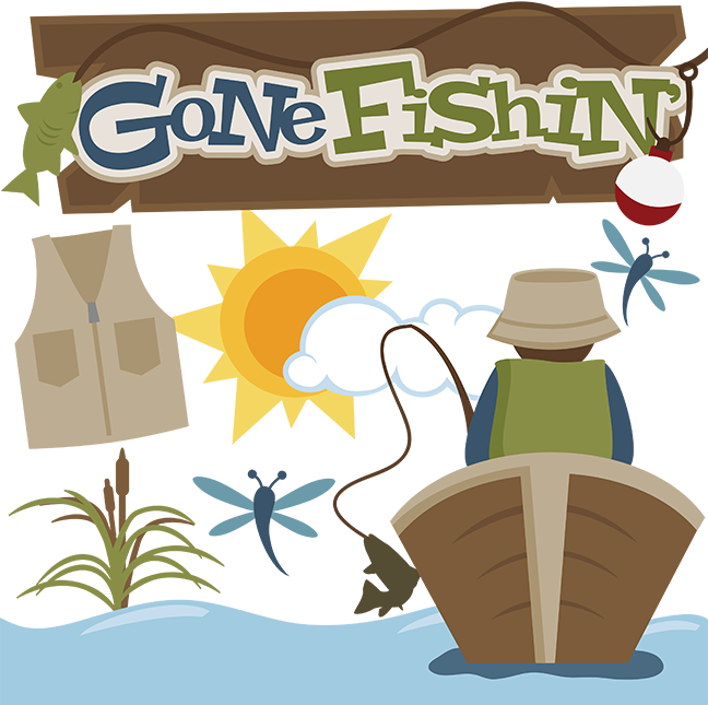 1000 Images About Gone Fishing On Pinterest - Miss Kate Cuttables Fishing (648x645), Png Download