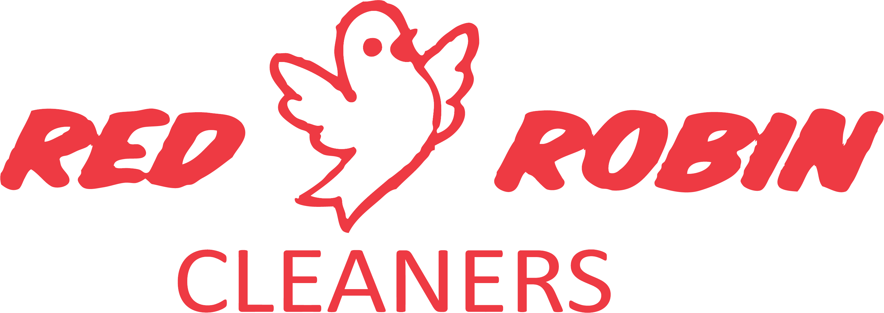 Red Robin Dry Cleaners - Logo (2917x1035), Png Download