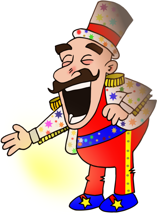 Circus Clown Ringmaster Entertainment Chef - Circus Man Png (530x750), Png Download