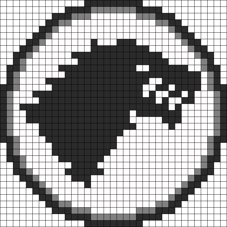 Game Of Thrones Stark Sigil Perler Bead Pattern / Bead - Game Of Thrones Perler Bead Patterns (736x736), Png Download