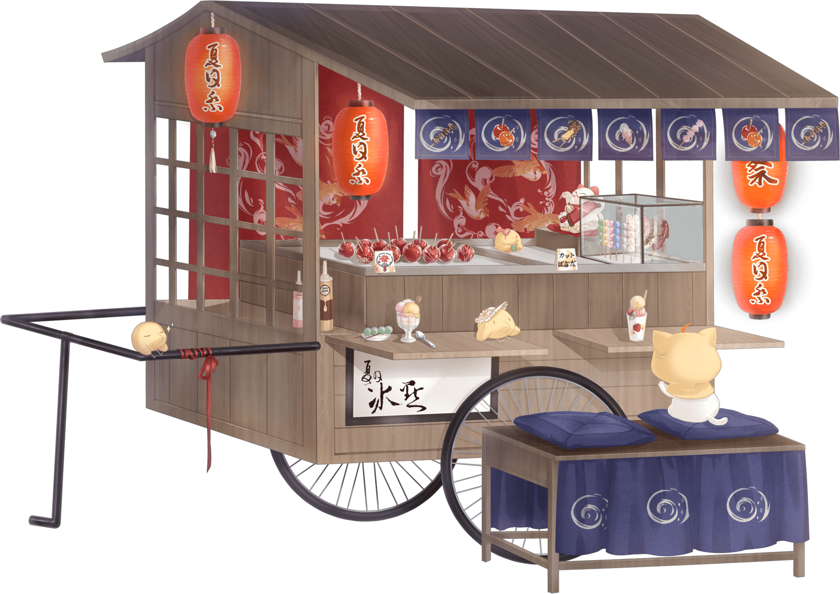 Yamato Food Cart - Miracle Nikki (1658x1173), Png Download
