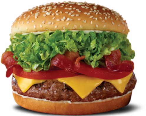 Red Robin Coming This Month - Burger With Lettuce And Tomato (515x394), Png Download