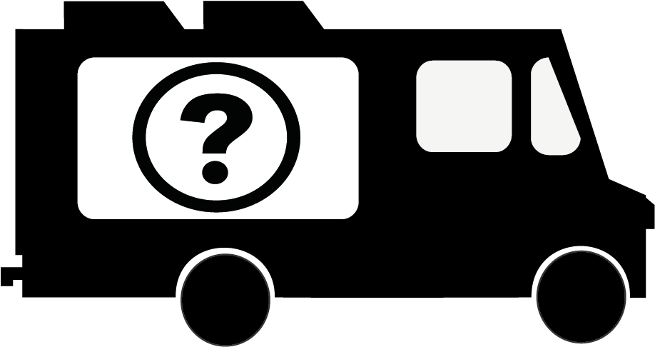 Advice For Starting A Food Cart - Food Truck Black And White (983x560), Png Download
