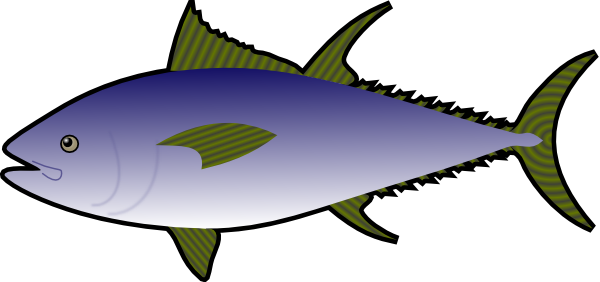 Tuna Fish Clip Art At Clker - Tuna Clipart (600x282), Png Download