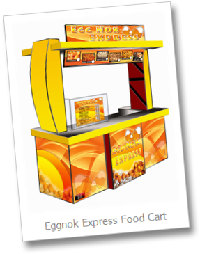 Eggnok Express Food Cart - Food Cart (312x388), Png Download