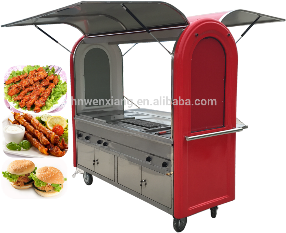 Ice Cream Push Cart/food Cart Mobile - Hillpow Spice Jars Storage Rack Seasonings Set 6 Glass (1000x888), Png Download