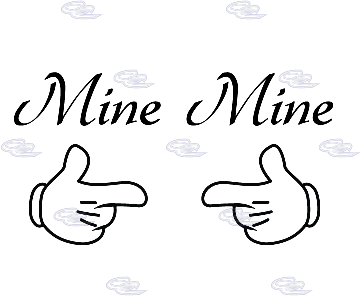 Mickey Mouse Hands Pointing - Cream Cookies - Couple Passport Cover - She's Mine (812x697), Png Download