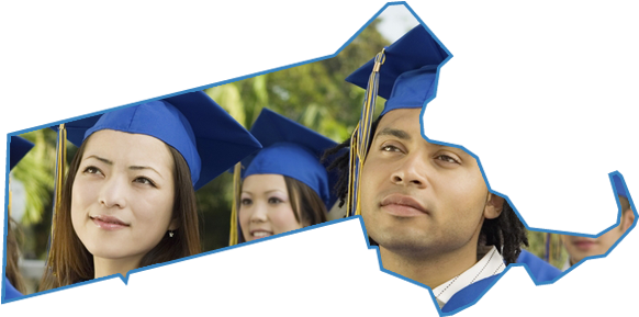 Massachusetts Graduation Products - Massachusetts (595x307), Png Download