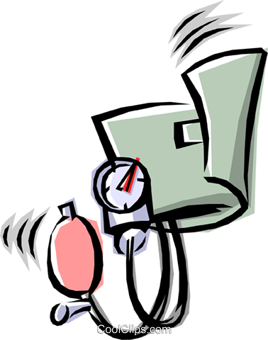 Blood Pressure Royalty Free Vector Clip Art Illustration - Blood Pressure Clipart Transparent (378x480), Png Download