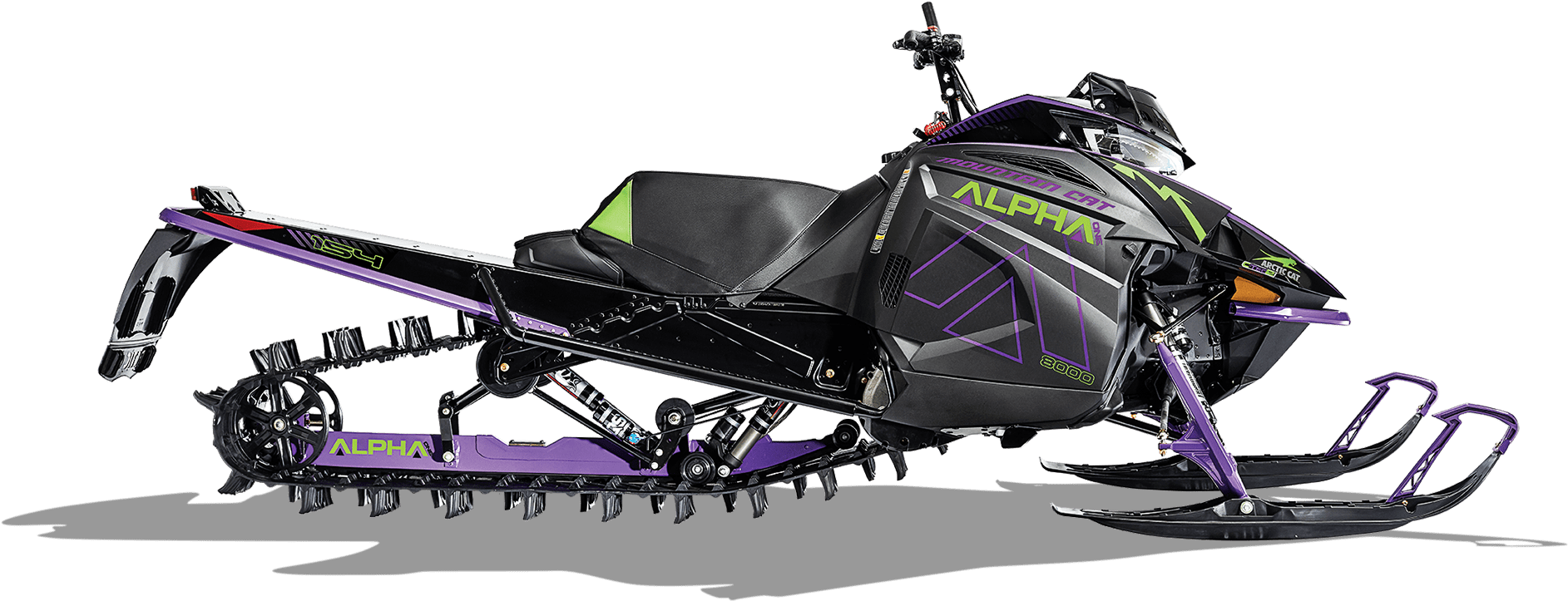 2019 M 8000 Mountain Cat Alpha One - 2018 Arctic Cat Cross Country (2000x966), Png Download