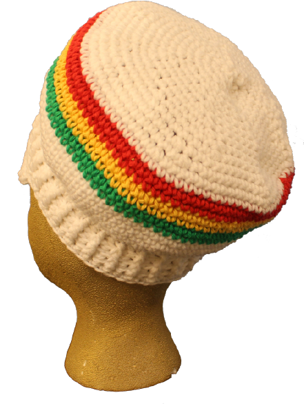 Hand Made Knitted Rasta Beanie Sku - Knit Cap (440x600), Png Download