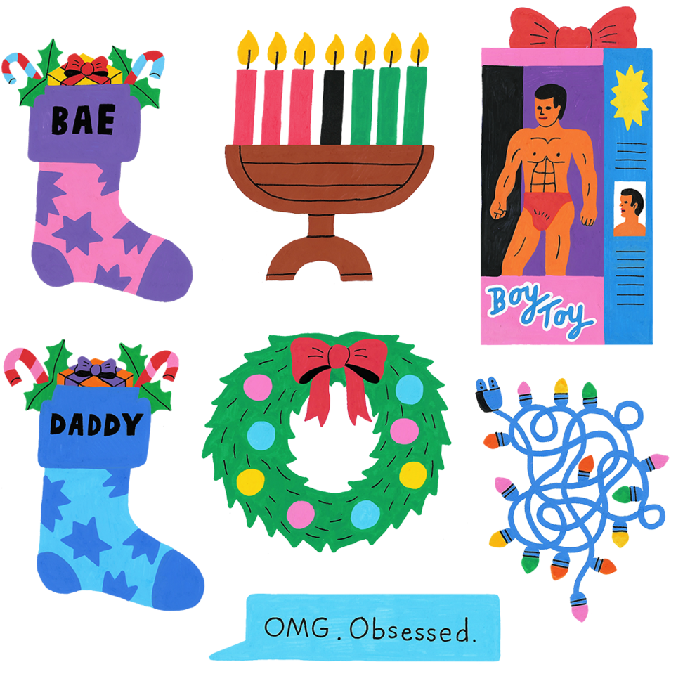 Grindr Christmaselements Web2 - Portable Network Graphics (1000x1000), Png Download