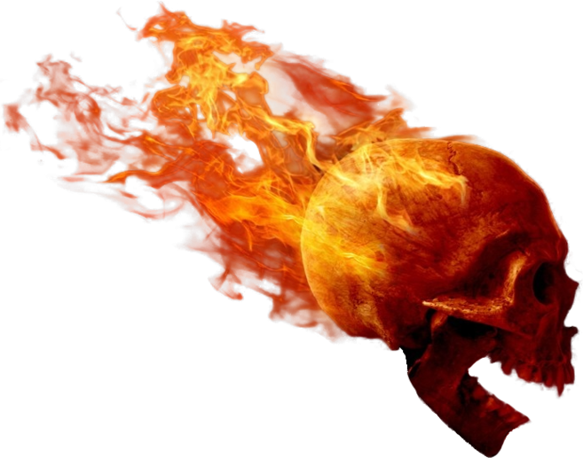 Memezasf Skullhead Skull Explosion Fire Bomb Boom Nuke - Skull Of Fire Png (657x517), Png Download