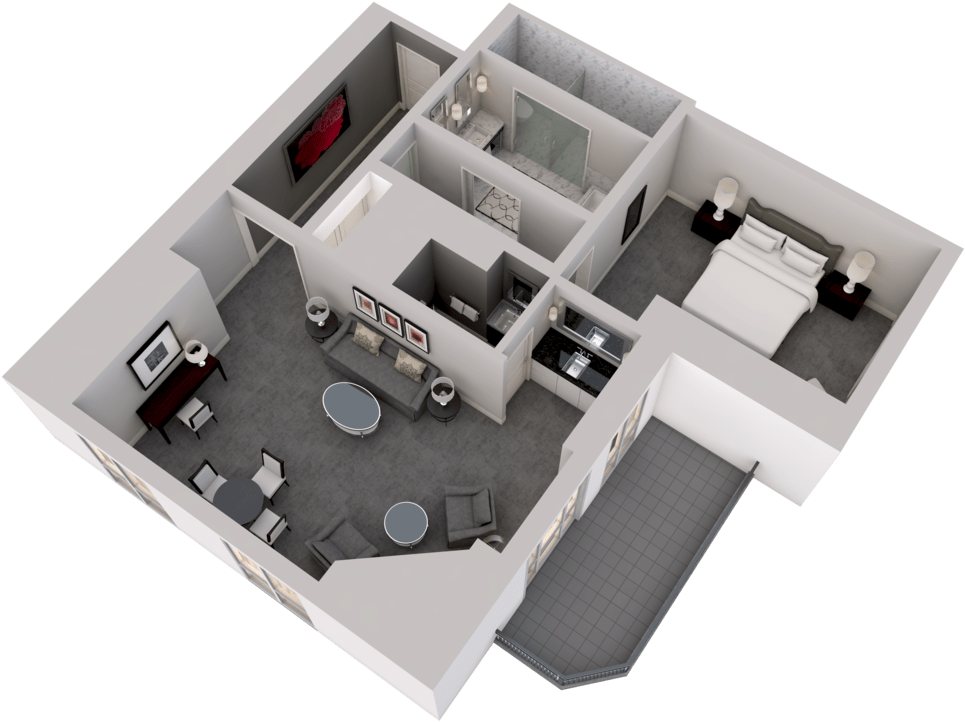 Gold Coast Corner Suite - Floor Plan (1024x768), Png Download