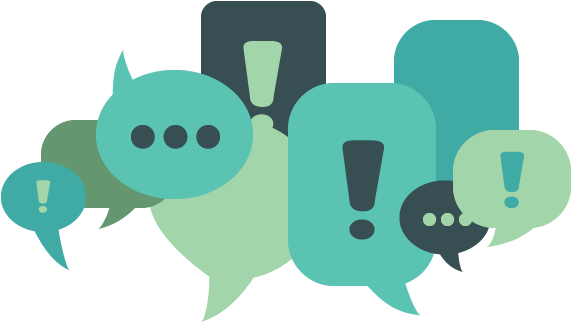 Chat Bubbles With Scalyr Colors - Chat Bubbles (600x395), Png Download