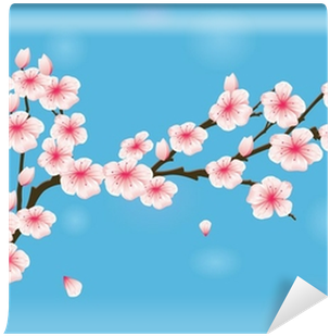 Vector Illustration Of Cherry Blossom Wall Mural • - Illustration (400x400), Png Download