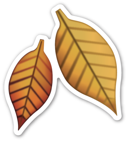 Fallen Leaf Emoji Emoticons, Emojis, Smileys, Emoji - Leaves Emoji Transparent Background (430x480), Png Download