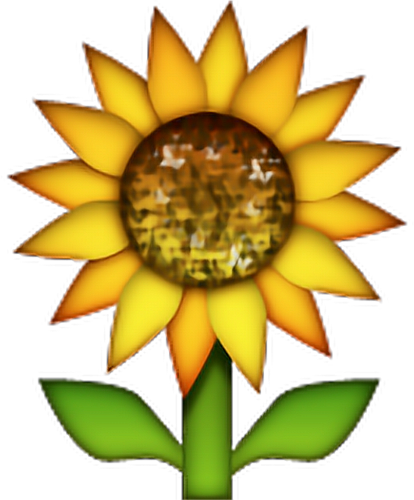 Sunflower Emoji Flowers Freetoedit - Sunflower Emoji (1024x1024), Png Download