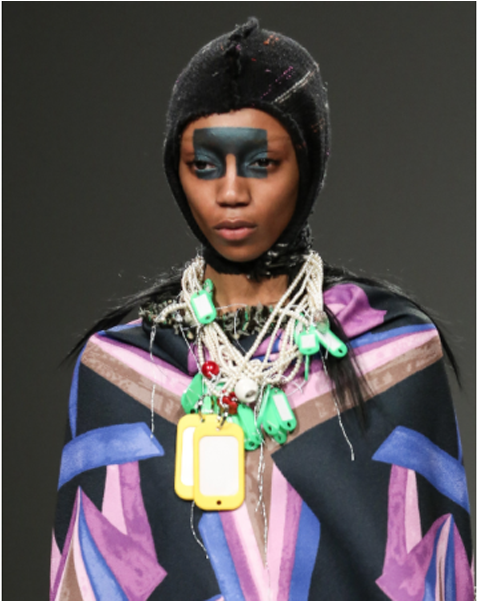 A Look From Matty Bovan Fall 2018, Photo - Model (800x600), Png Download