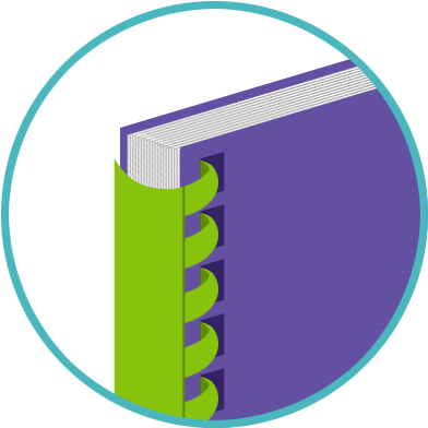 Comb Binding Magnified - Tape Binding In Finishing (400x400), Png Download