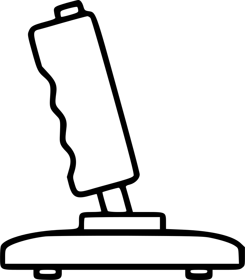 Joystick Console Game Controller Olschool Button Technology - Joystick (860x980), Png Download