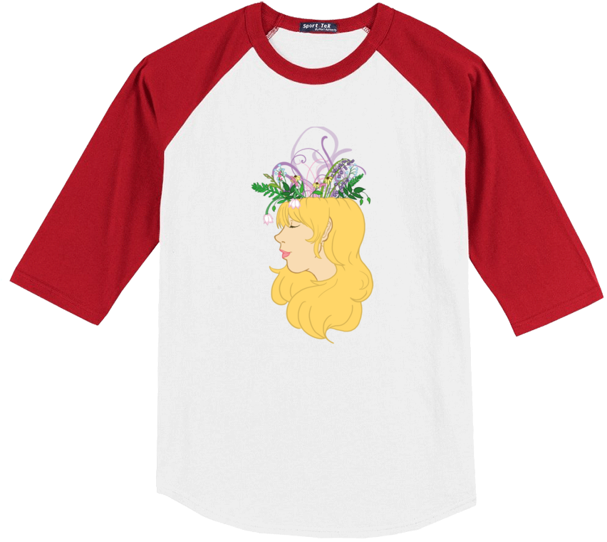 Flower Crown Baseball Tee - Big Sister Est 2019 (852x762), Png Download