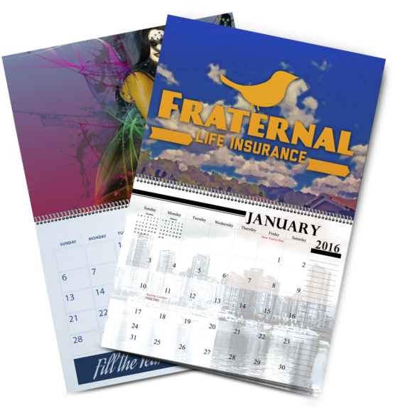 Spiral Binding Calanders - Full Custom Calendar Flyer (600x776), Png Download