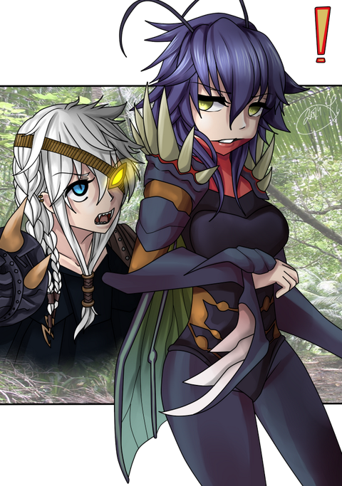Khazix Vs Rengar Rt Rengar Fav Khazix Dibujo Creado - Lol Rengar Anime (480x683), Png Download