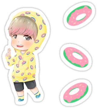 Shop From Unique Stickers On Redbubble - Mark Got 7 Chibi (375x360), Png Download