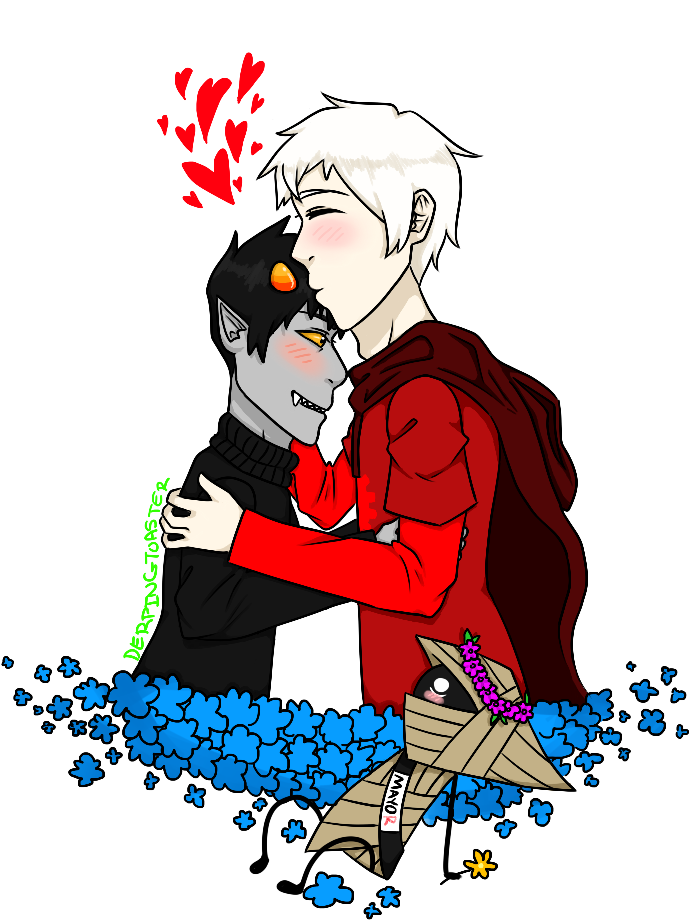 Blush Dave Strider Derpingtoaster Flower Crown Flowers - Cartoon (774x1032), Png Download