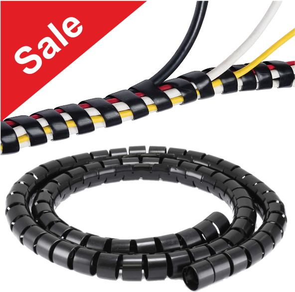 Spiral Binding Clearance - Monoprice 107028 30 Mm X 1.5 M Spiral Wrapping Bands (591x592), Png Download