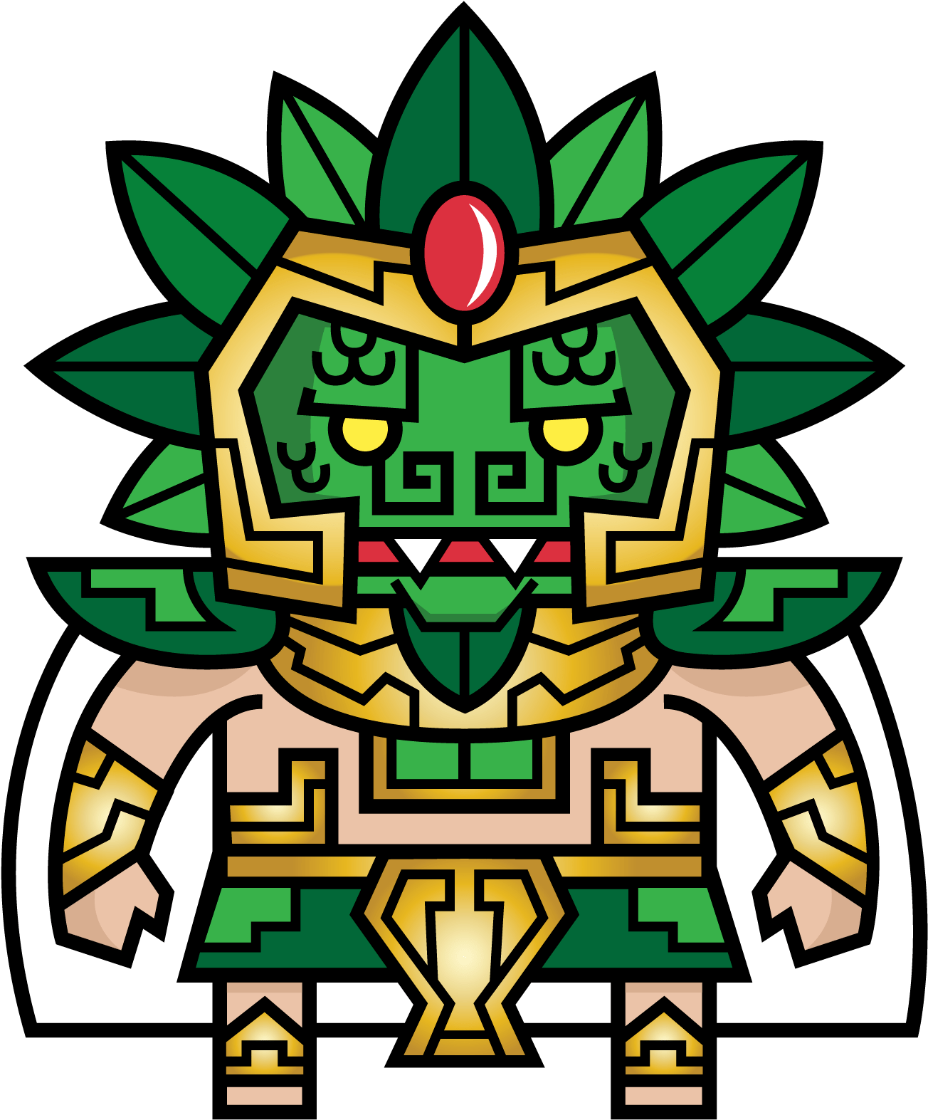 Quetzalcoatl - Cartoon (1366x1591), Png Download