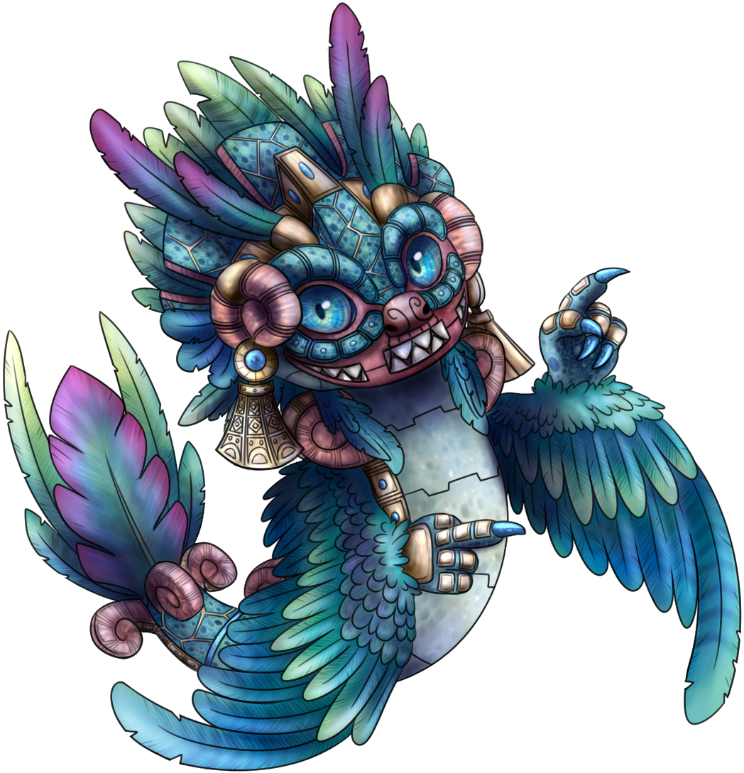 Quetzalcoatl Chibi - Fur (1107x1142), Png Download