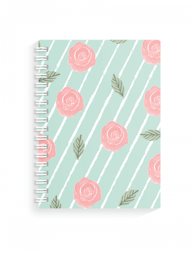 Botanical Roses Spiral Bound Soft Cover Notebook - Art Paper (500x500), Png Download
