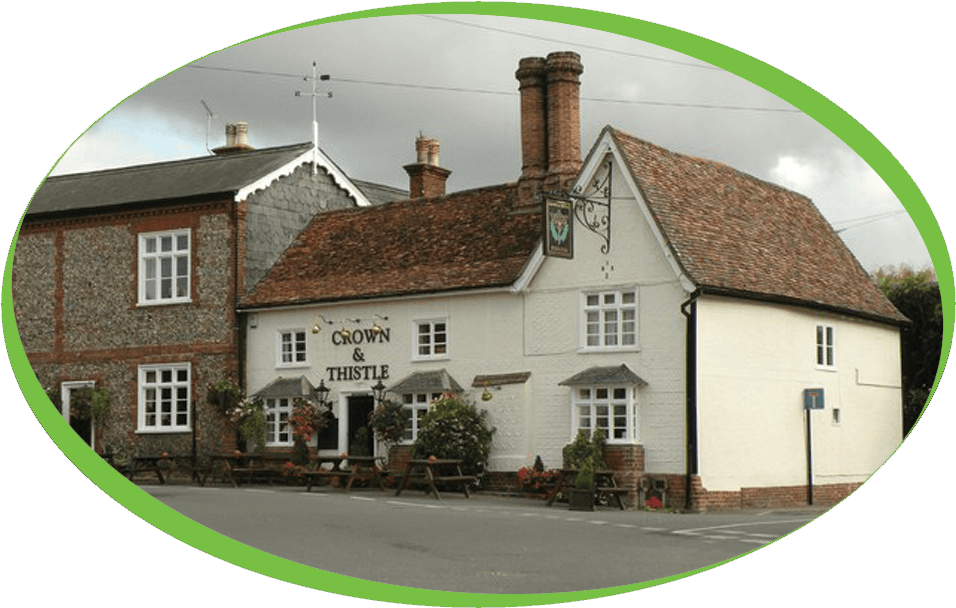 Crown & Thistle - Great Chesterford (992x642), Png Download