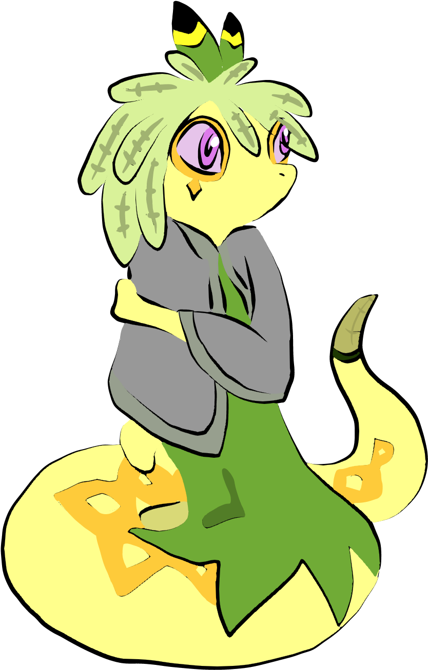 Drew A Corny Cinnamon Roll 💕🐍 No Evil Is An Amazing - Quetzalcoatl From No Evil Fanart (1000x1414), Png Download