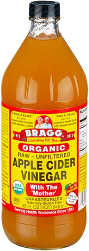 Bragg Apple Cider Vinegar - Bragg Organic Apple Cider Vinegar, Raw, 32 Oz By Bragg (278x550), Png Download